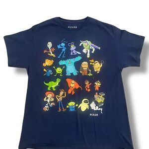 Pixar Character Mashup Tee Vintage Style L